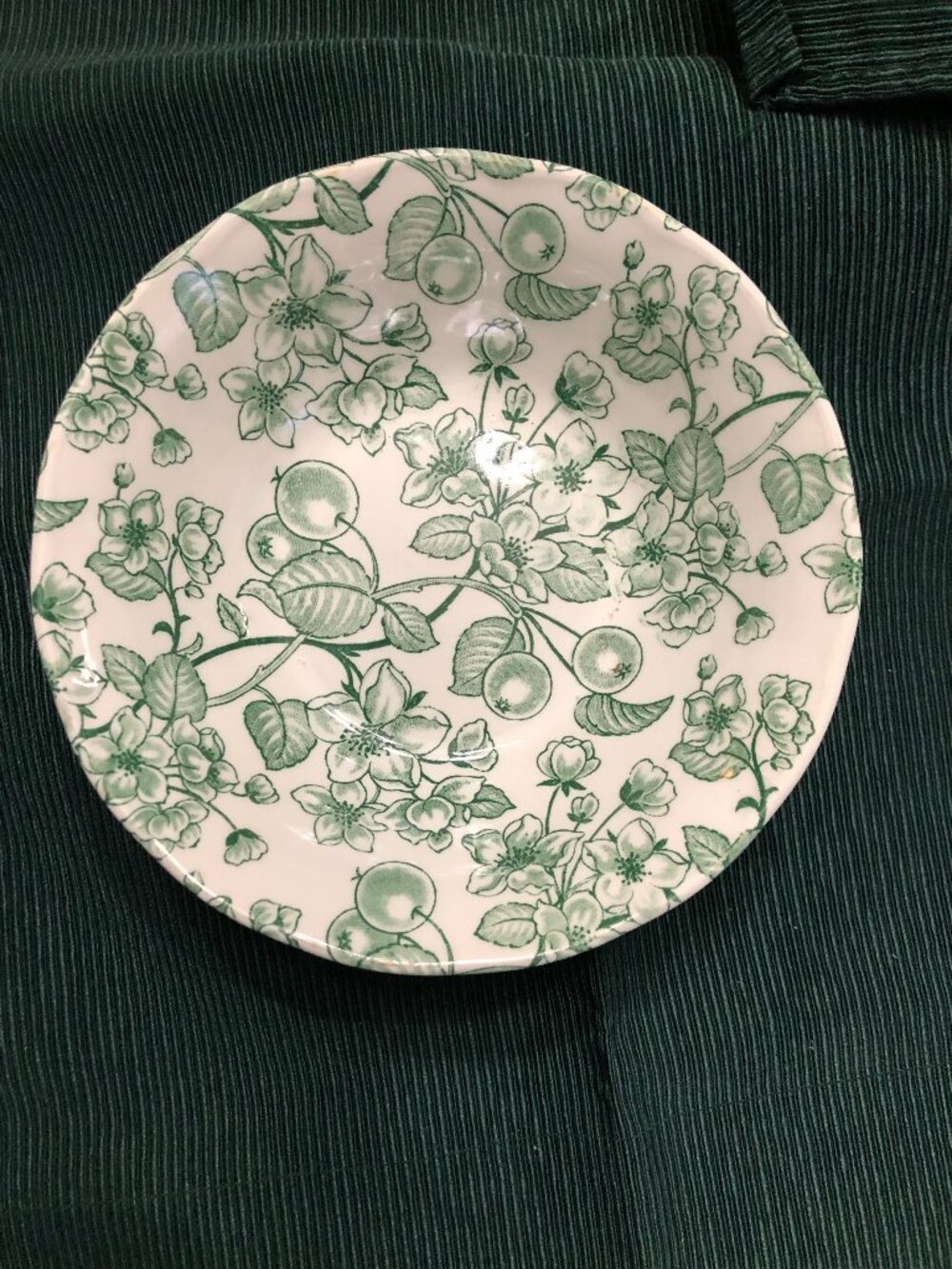 Grindley Bryony green pattern berry/cereal bowl
